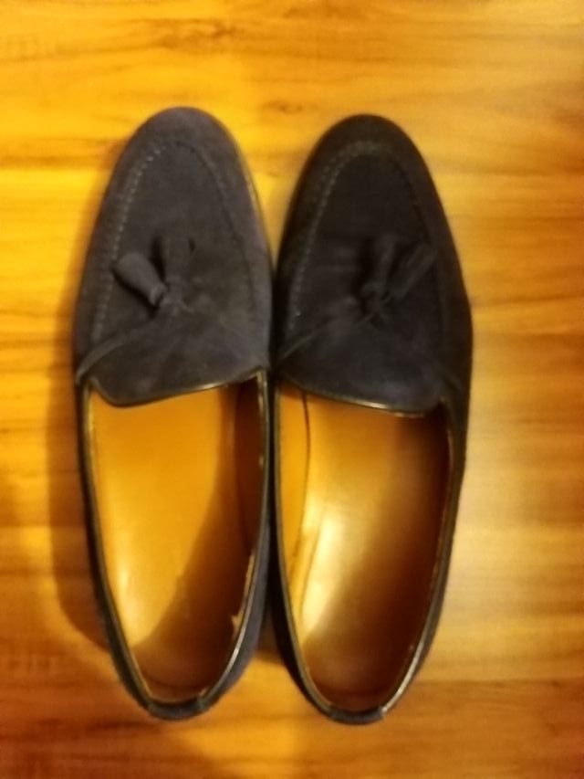 Zapatos Mocasines de ante con borlas