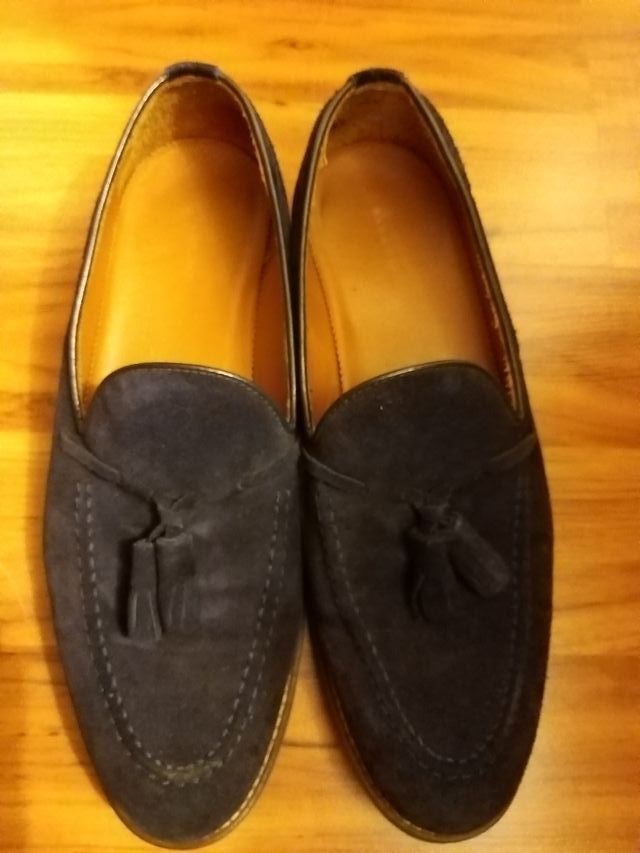 Zapatos Mocasines de ante con borlas