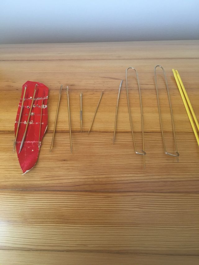 Agujas e Imperdible, grandes Para labores de lana