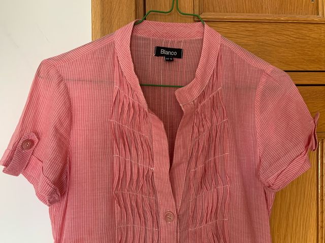 Camisa larga rosa