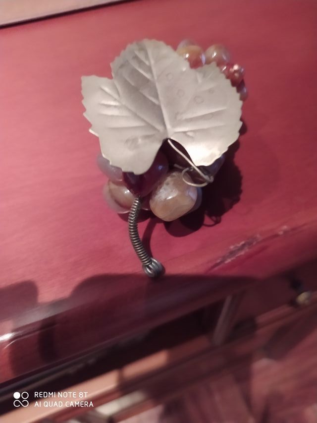 Racimo Uvas. Cristal-metal  Vintage