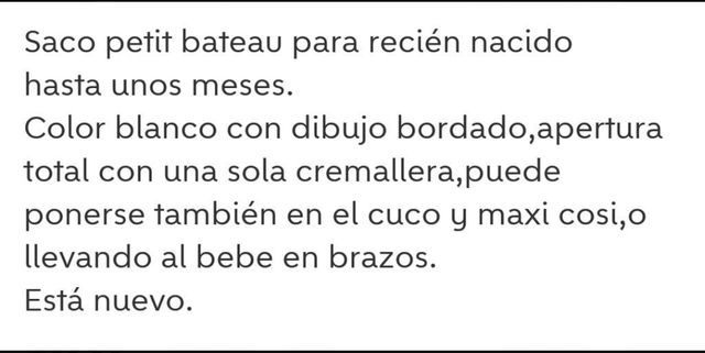 Saco petit bateau impecable