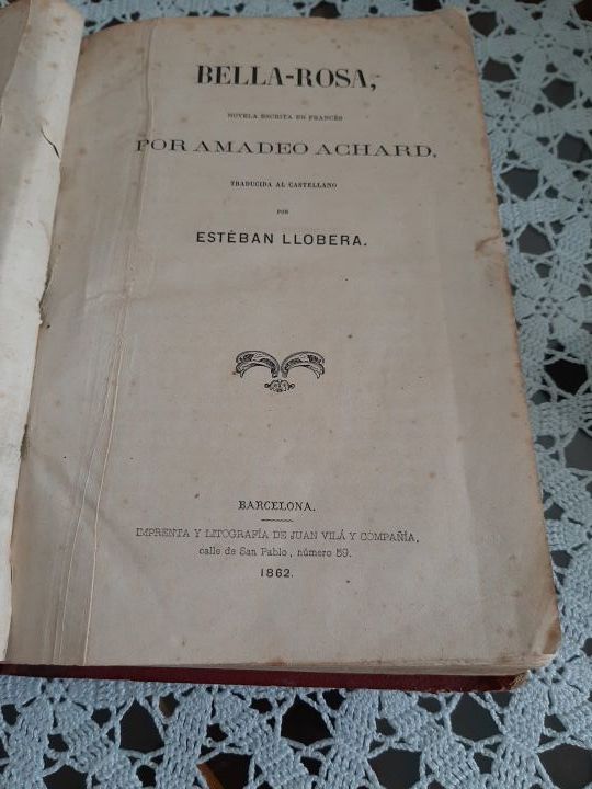 Un libro antiguo.1862.Bella-Rosa.