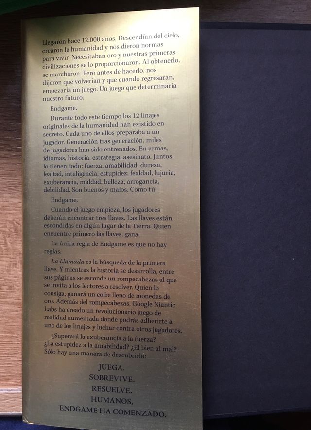 Libro Endgame La llamada