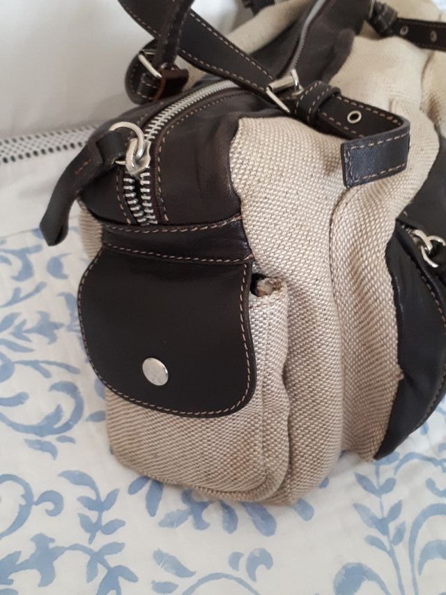Bolso lino y piel Episode