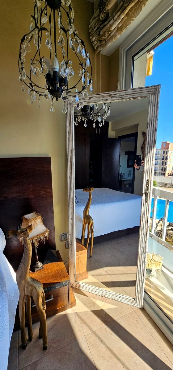 Espejo Decapado y Envejecido Blanco Roto