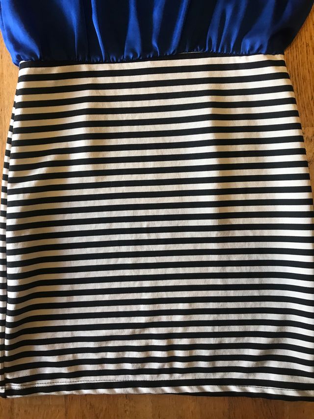 Vestido azul Eléctrico talla 34/37 falda elastica