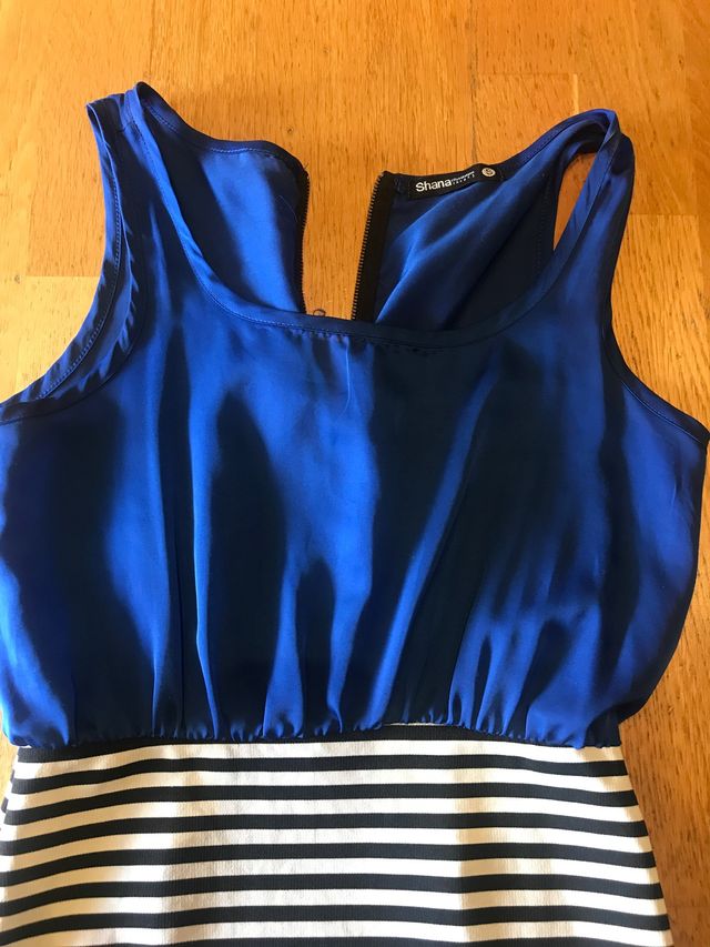 Vestido azul Eléctrico talla 34/37 falda elastica