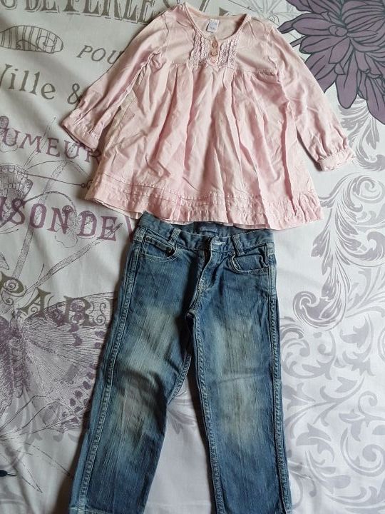 vaquero y blusa 3 años