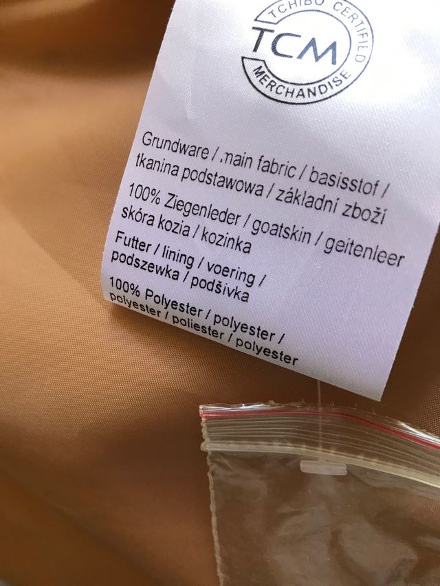 Abrigo 3/4 nuevo De cuero finísimo color Camel