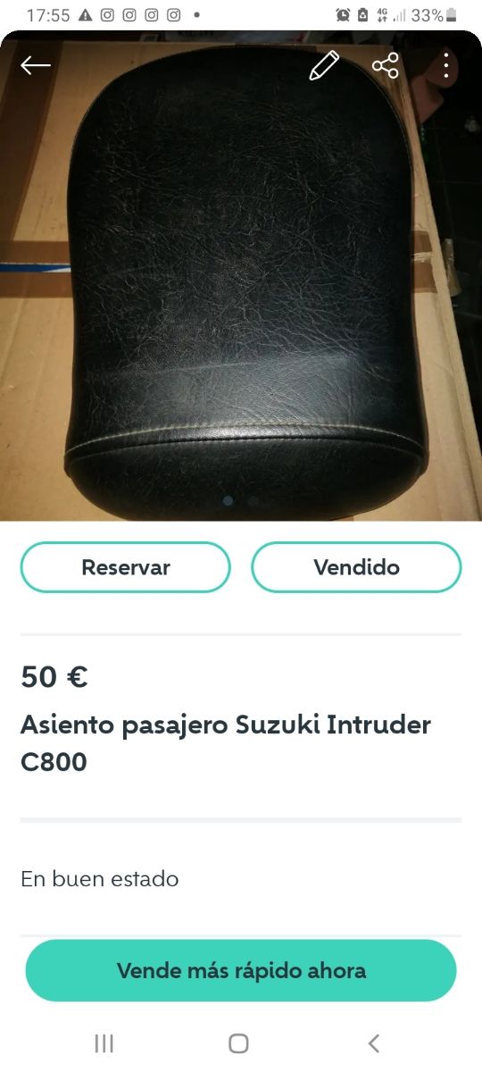 Asiento Suzuki Intruder C800
