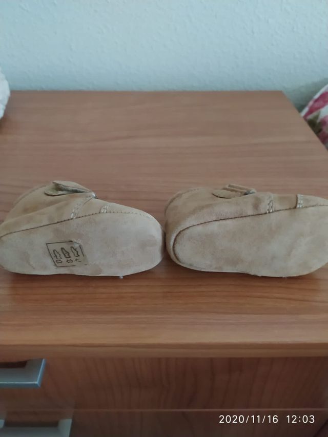 Zapatos bebé talla 17 piel