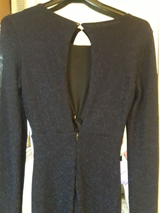 vestido brillo azul