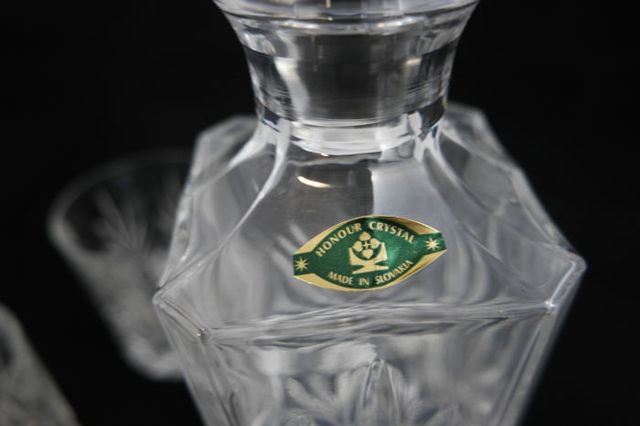 JUEGO DE 6 VASOS Y BOTELLA WHISKY VINTAGE NUEVO