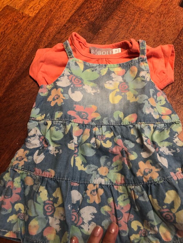 Conjunto peto y camiseta benetton talla 3m