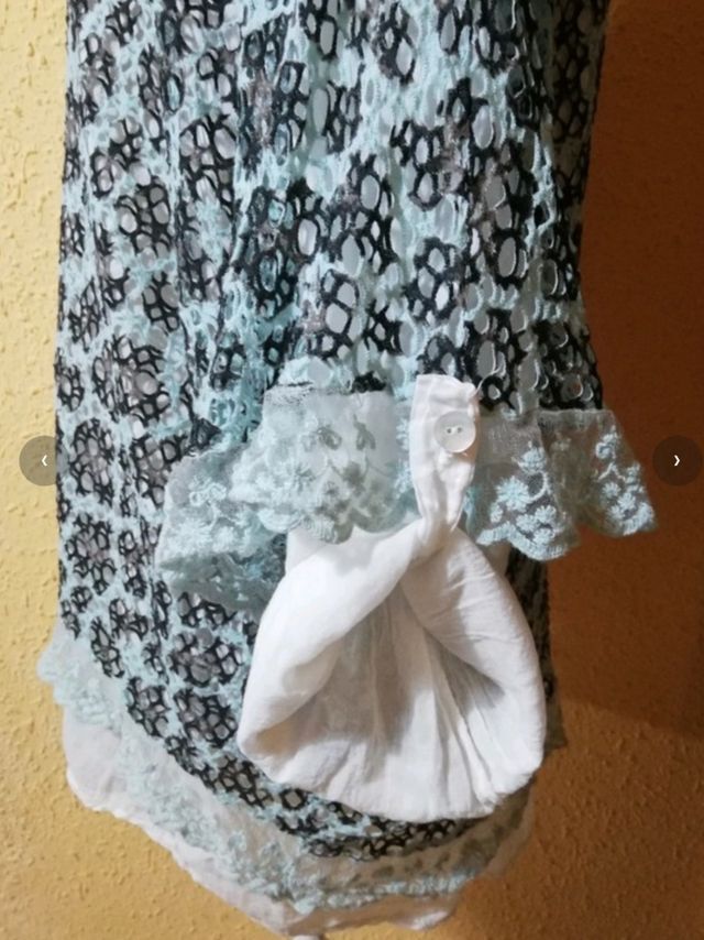 Blusa doble calado y encaje