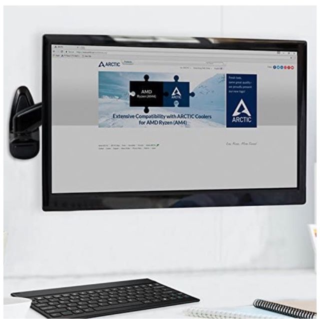 Brazo TV y PC para anclado vertical. 