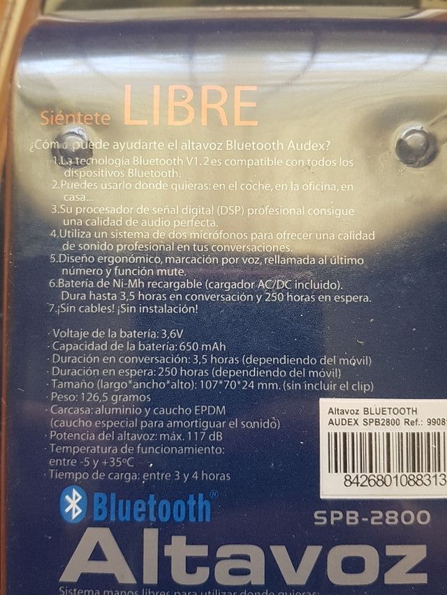 BLUETOOTH MANOS LIBRES