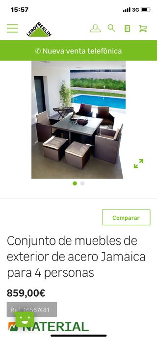 Conjunto de muebles de exterior de segunda mano por 550 € en Madrid en