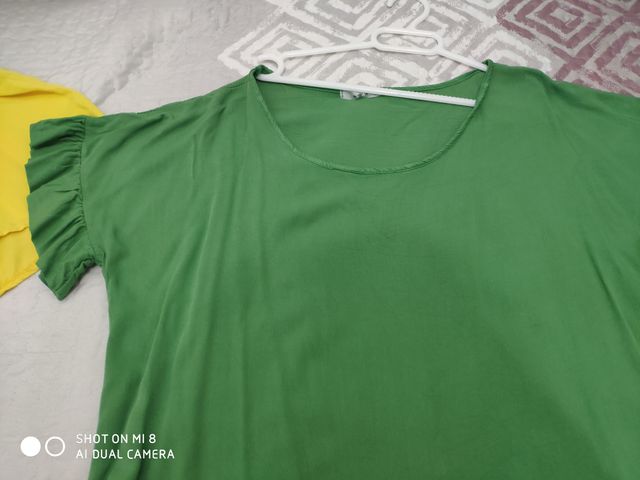 Camisa verde manda corta