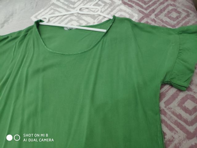 Camisa verde manda corta
