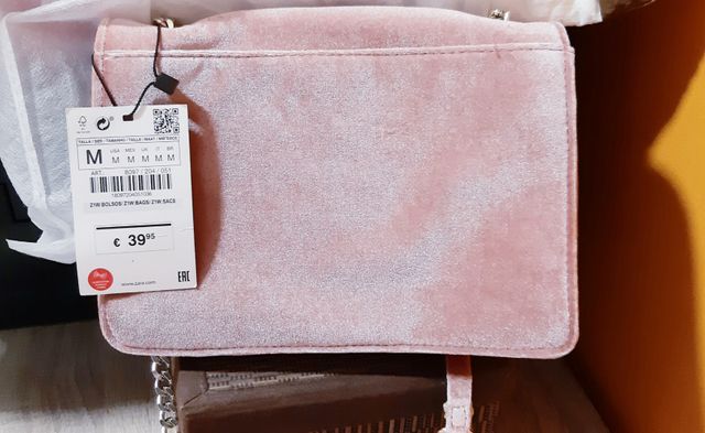Bolso terciopelo Zara NUEVO