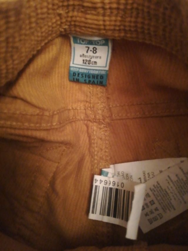 Pantalón niño de pana (Top Top) T. 7-8.