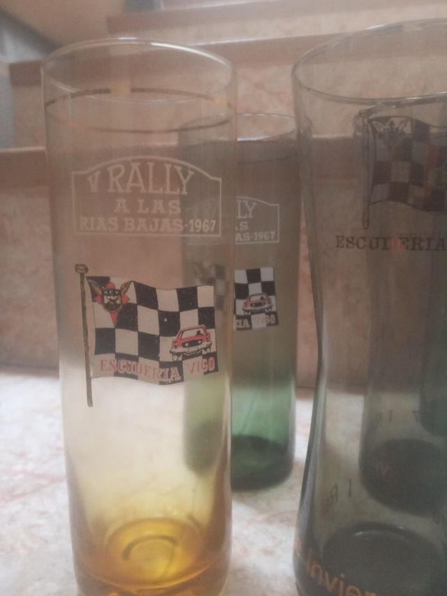 Colección 8+1 vasos Rally Rías Bajas 1967-1968