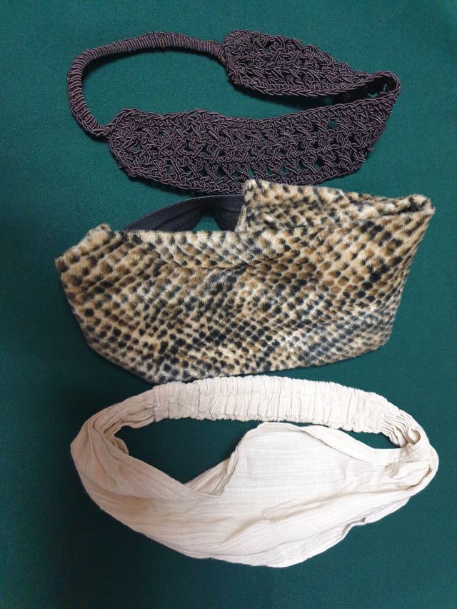 Diademas para el pelo marrones (3€ las 3)