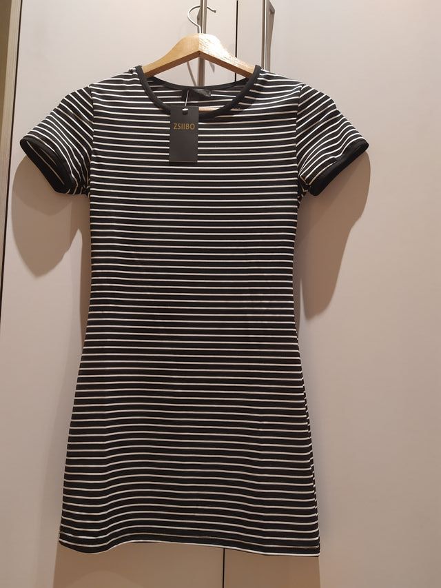 vestido rayas nuevo talla S