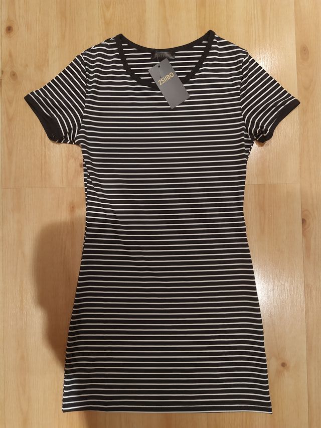 vestido rayas nuevo talla S