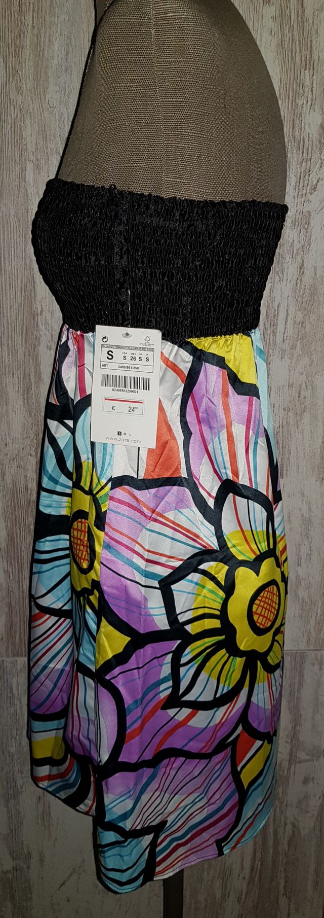 vestido/camisa estampado zara.