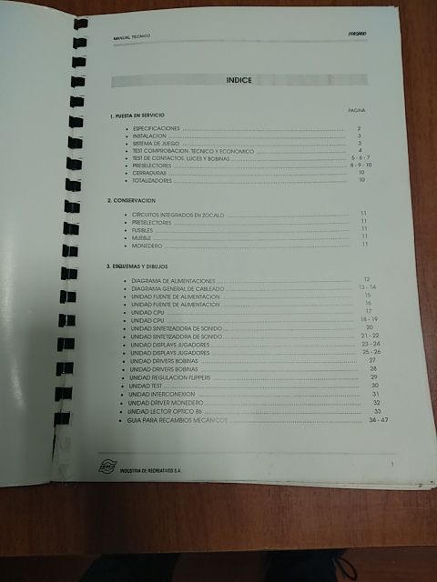 manual pin ball corsario de inder