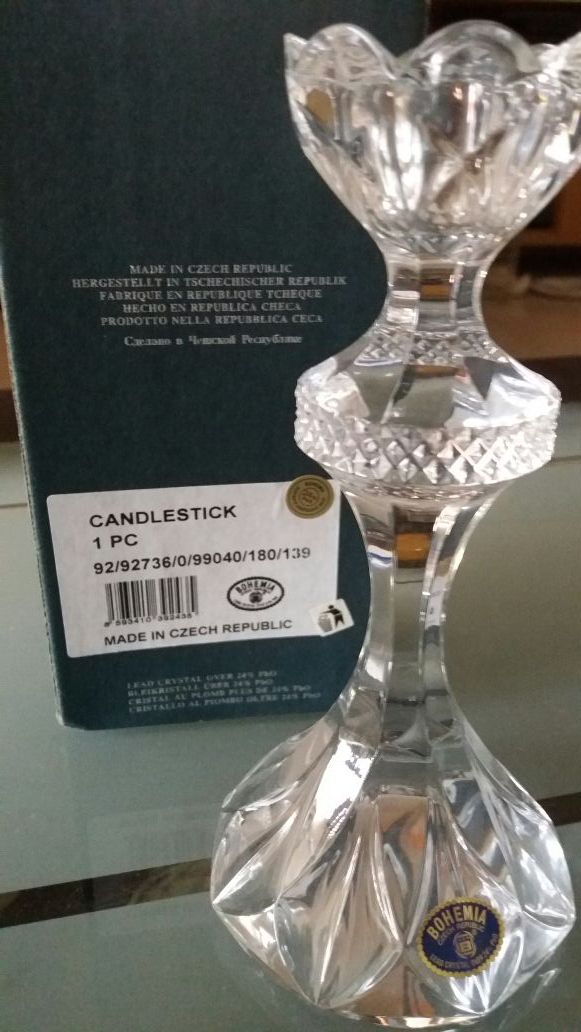 Candelabro cristal de bohemia