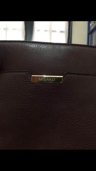 Bolso shopper granate Misako de segunda mano por 5 EUR en Gijón en WALLAPOP