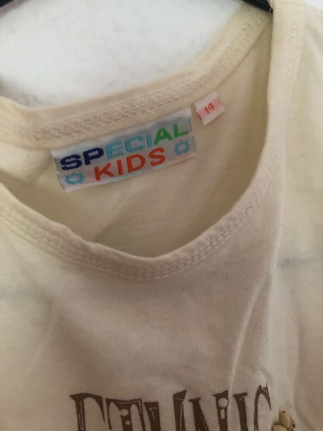 Camiseta infantil talla S sin mangas