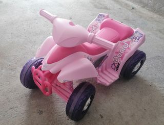 moto bateria niña rosa