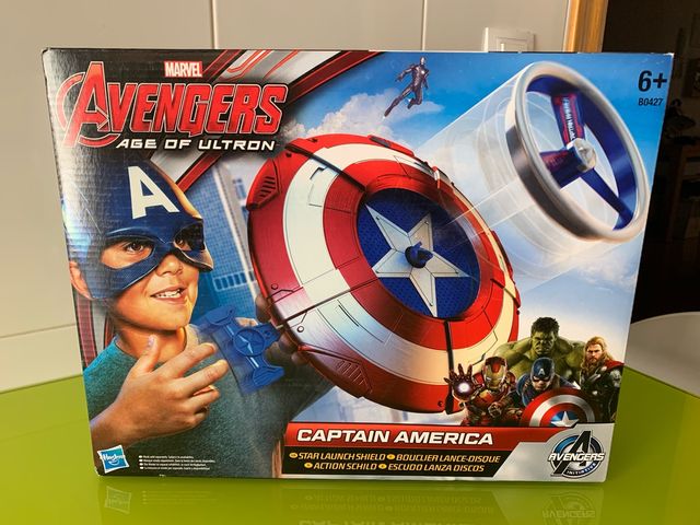 Capitán America. Escudo lanzadiscos. Marca Hasbro. de ...