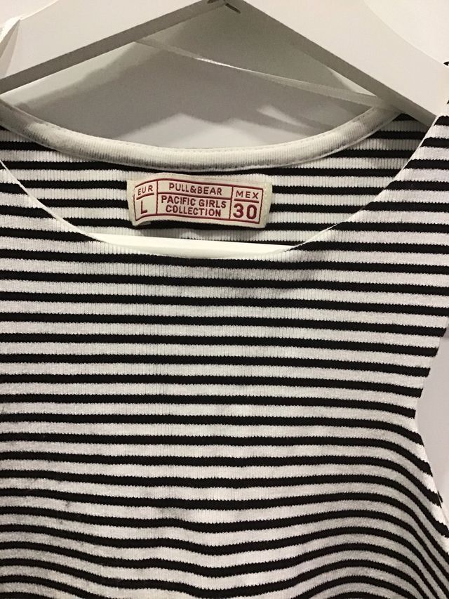 Top/crop rallas marineras de Pull&Bear