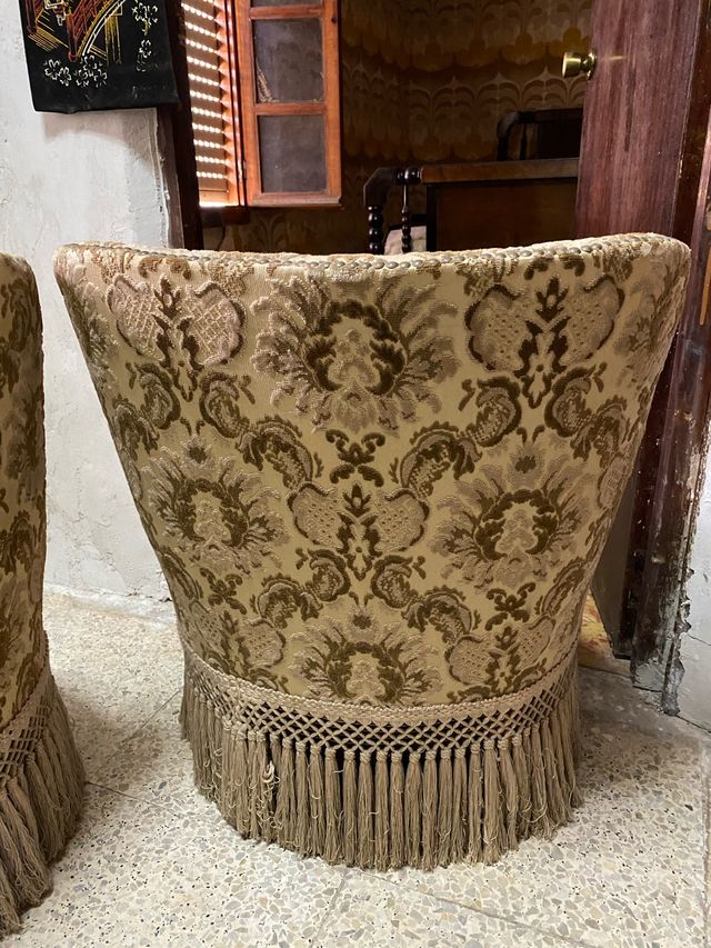 Pareja Sillones Descalzador Antiguos.