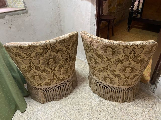Pareja Sillones Descalzador Antiguos.