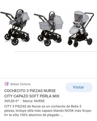 COCHECITO 3 PIEZAS NURSE CITY CAPAZO SOFT PERLA MIX COCHECITO 3 PIEZAS NURSE CITY CAPAZO SOFT PERLA MIX