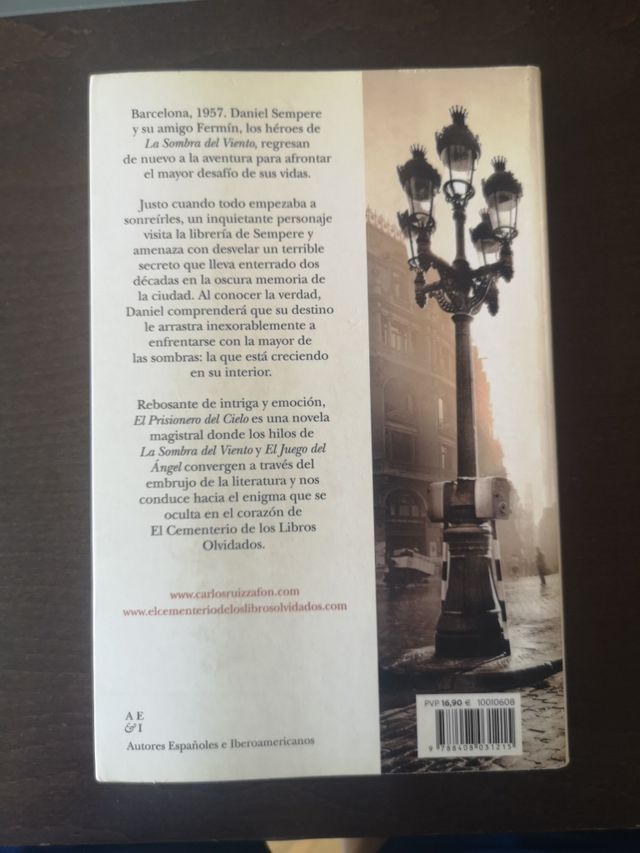 El Prisionero del Cielo

(Carlos Ruiz Zafón