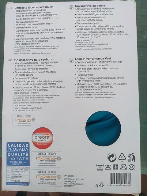 camiseta técnica talla M 42/44