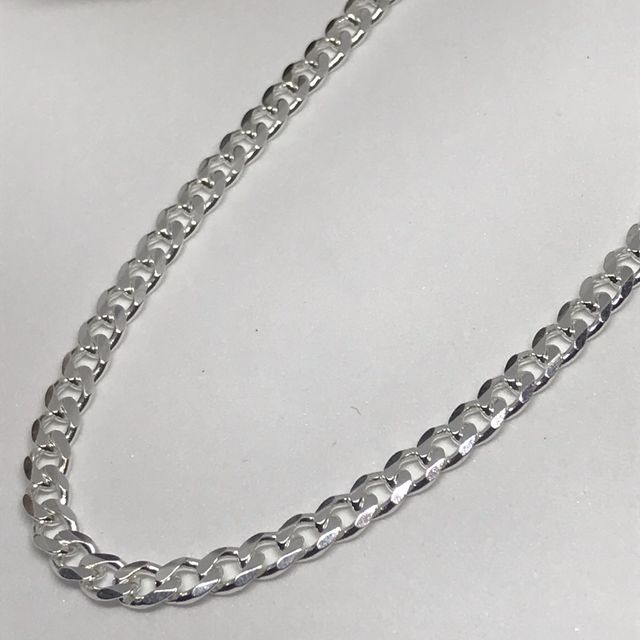 Cadena barbada 100 Plata de Ley 925