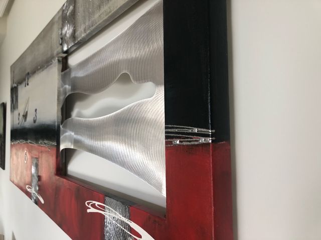 #Lienzo en 3D con reloj Cuadro