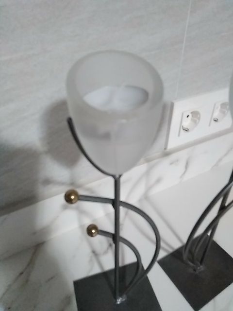 candelabro forja gris