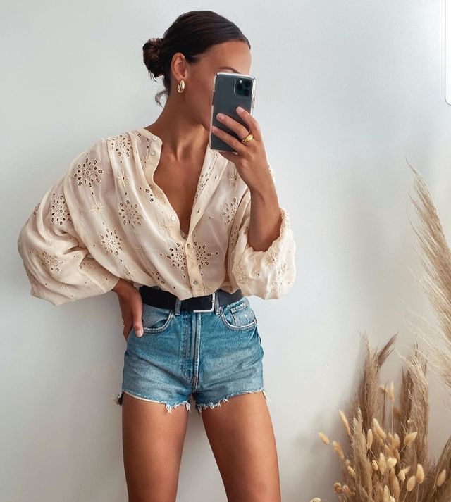 Camisa troquelada Zara