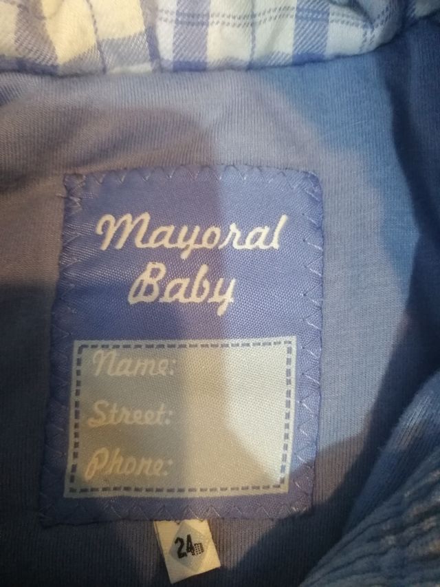 abrigo bebe talla 24