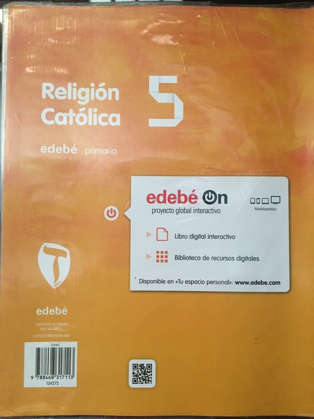 Libro de religión católica 5º primaria, Edebé.